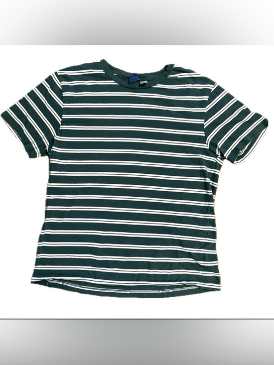 H&M Other - H&M’s Divided Vintage-Vibe Forest Green and White Striped  Men’s Tee // Size L